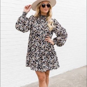 Pink Lily Floral dress baby doll